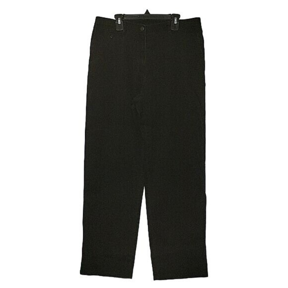 LAUREN RALPH LAUREN Women's Wide Leg Ankle Designer Dress Pants sz 12 Black